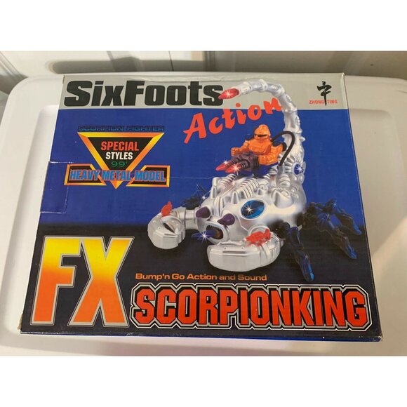 RARE VINTAGE‎ 90'S SPACE SIX LEG FX SCORPION KING FIGHTER ROBOT CHINA NEW… - Picture 2 of 6